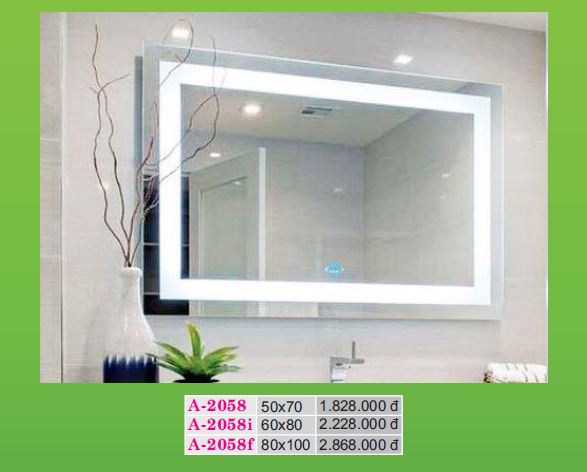 Gương đèn LED cảm ứng 3 màu - Kiếng á Châu - Công Ty TNHH Kiếng á Châu